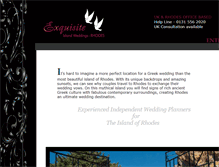 Tablet Screenshot of exquisiteweddingsgreece.com